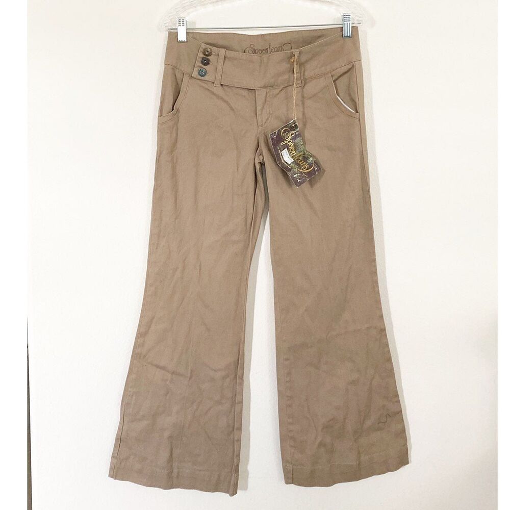 SpoonJeans Tan Wide Leg pants SZ 7